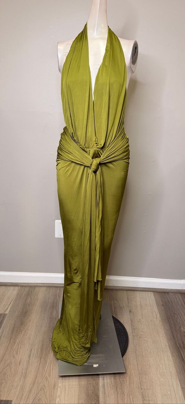 Lovers and Friends CORALIE EVENING DRESS IN CHARTREUSE Size Small $278 - Picture 4 of 9